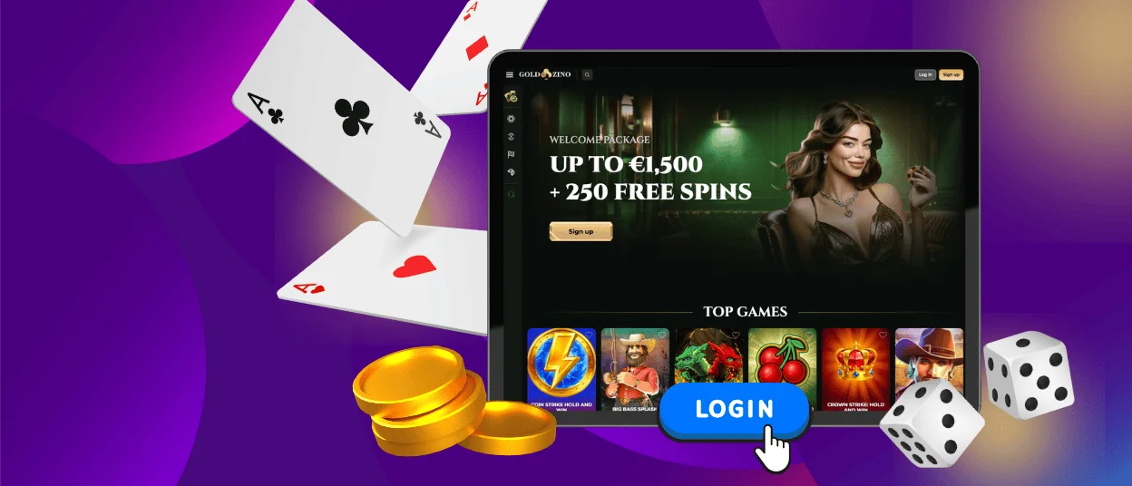 Goldzino Login Page